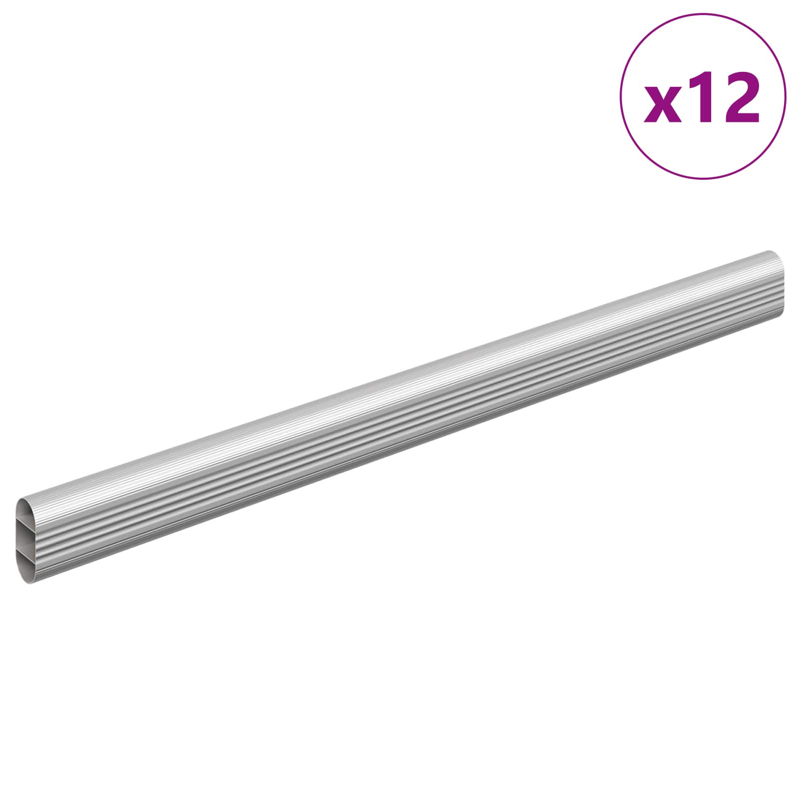 Kaststaaf 12 pcs Zilver 464 x 15 x 29 mm Aluminium Legering is nu te koop bij PeponiXL, paradijselijk wonen!
