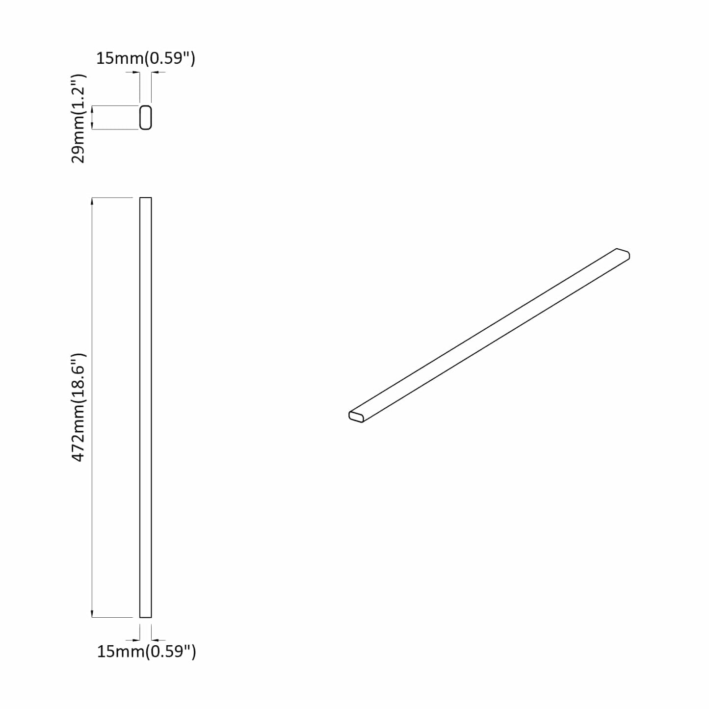 Kaststaaf 2 pcs Zilver 472 x 15 x 29 mm Aluminium Legering is nu te koop bij PeponiXL, paradijselijk wonen!