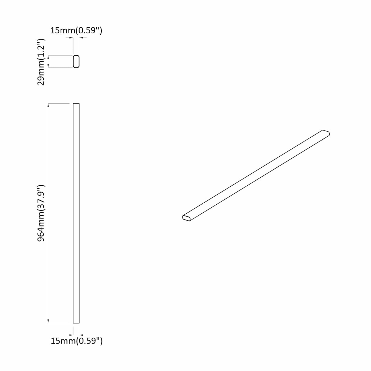 Kaststaaf 12 pcs Zilver 964 x 15 x 29 mm Aluminium Legering is nu te koop bij PeponiXL, paradijselijk wonen!