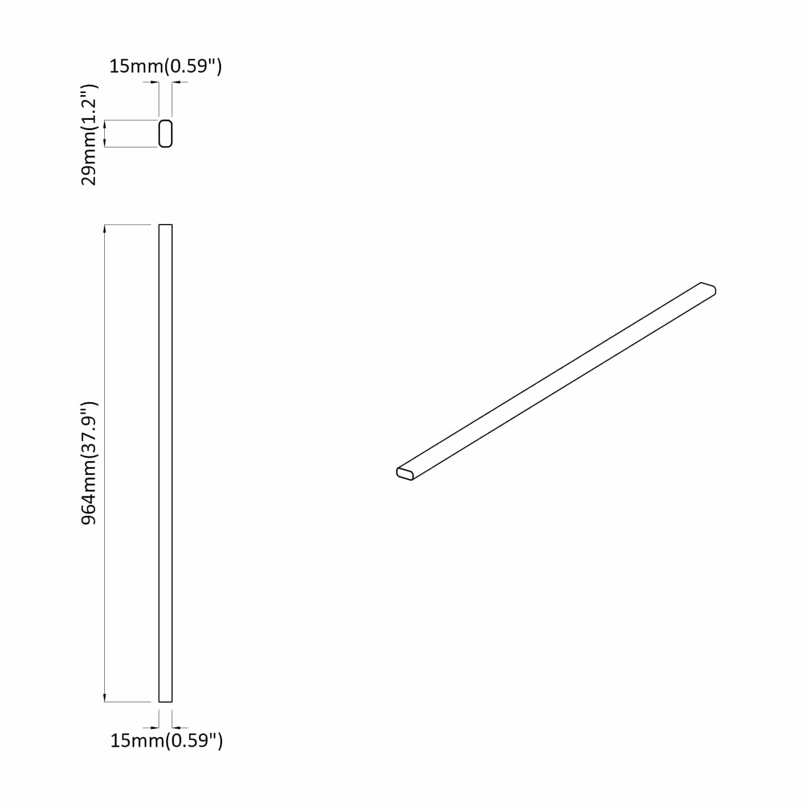 Kaststaaf 12 pcs Zilver 964 x 15 x 29 mm Aluminium Legering is nu te koop bij PeponiXL, paradijselijk wonen!