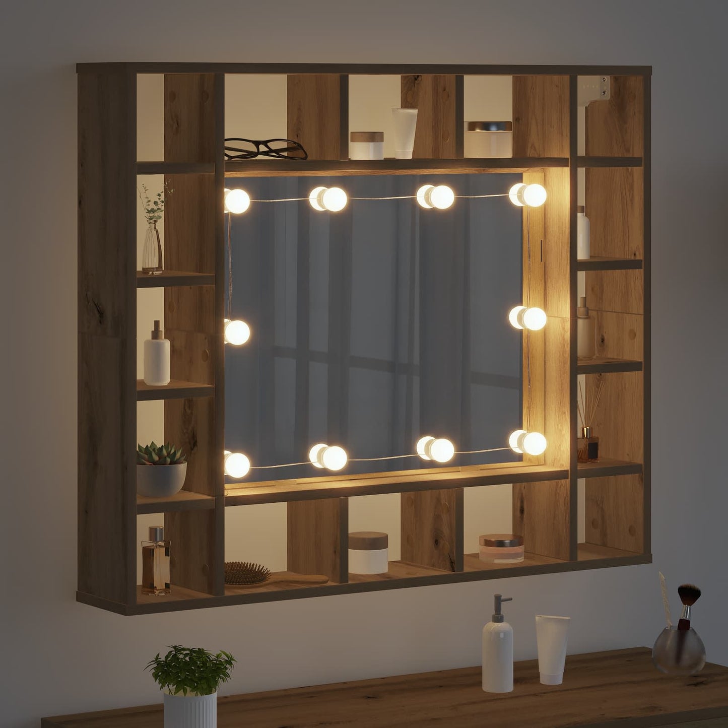 Spiegel Lichten Wit 4,5 x 4,5 x 4,7 cm Kunststof is nu te koop bij PeponiXL, paradijselijk wonen!