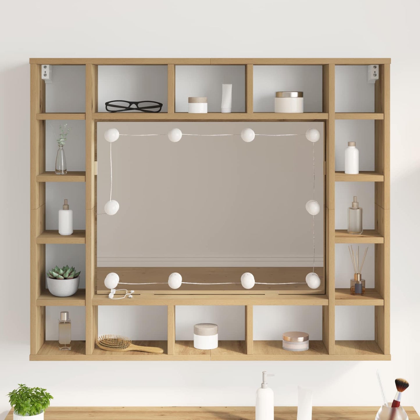 Spiegel Lichten Wit 4,5 x 4,5 x 4,7 cm Kunststof is nu te koop bij PeponiXL, paradijselijk wonen!