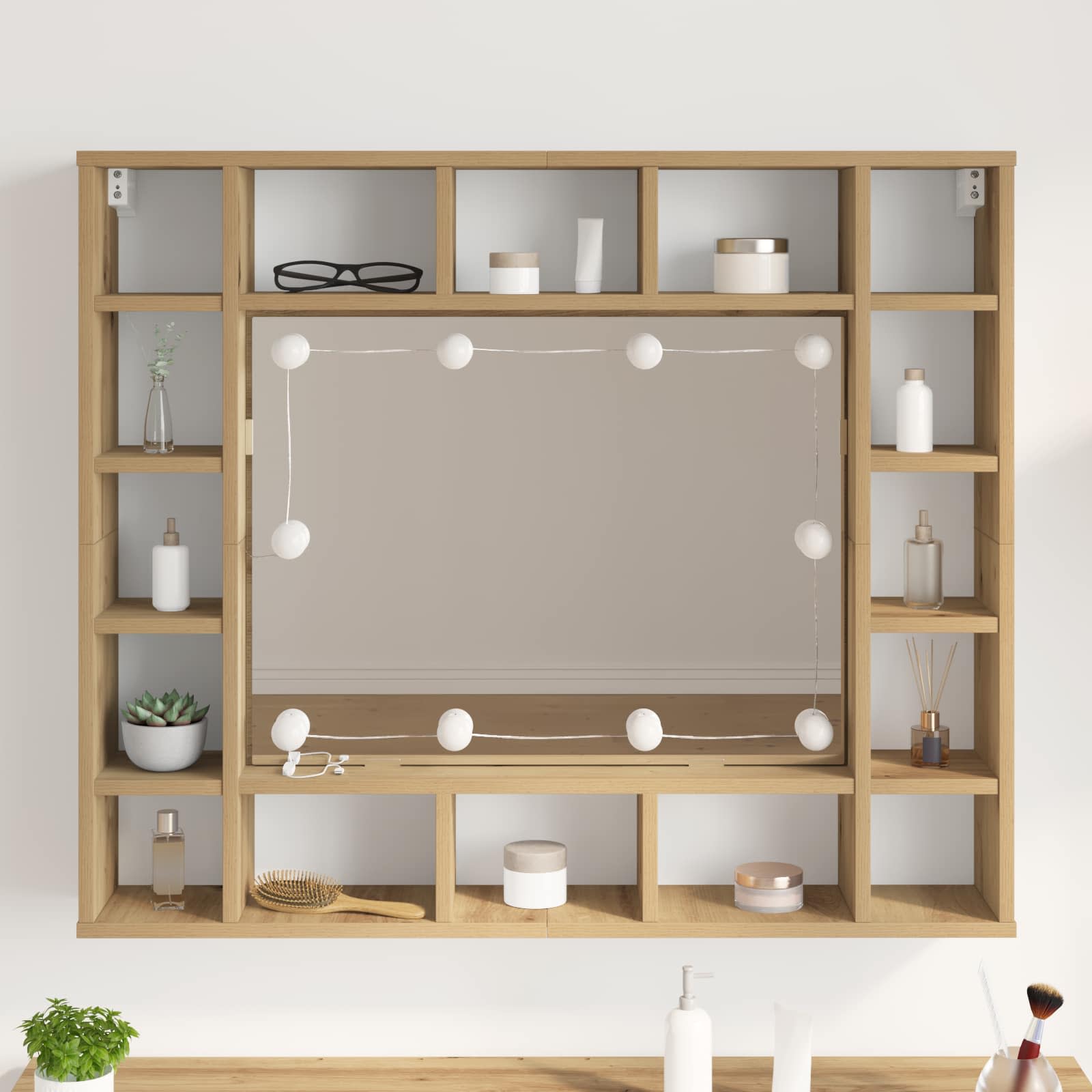 Spiegel Lichten 2 pcs Wit 4.5 x 4.5 x 4.8 cm Kunststof is nu te koop bij PeponiXL, paradijselijk wonen!