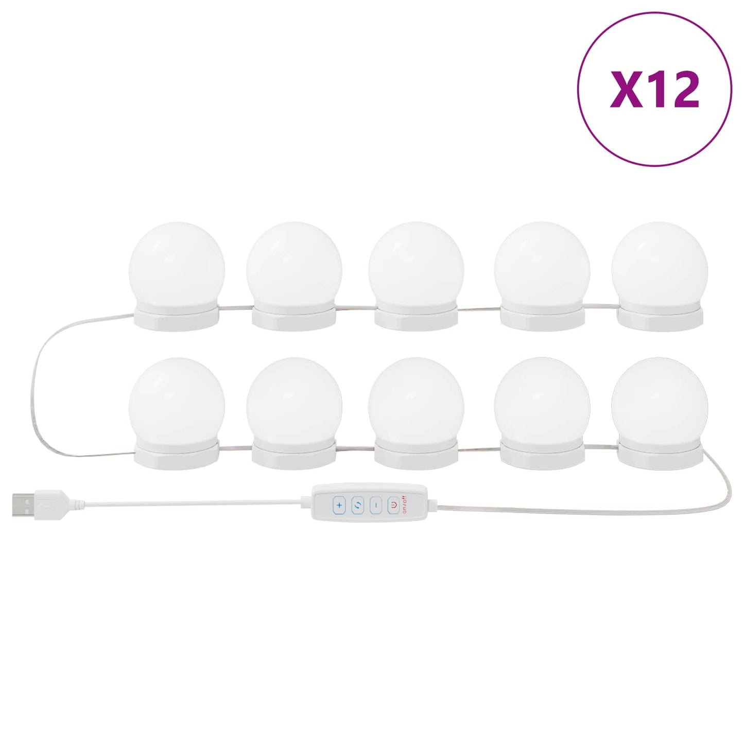 Spiegel Lichten 12 pcs Wit 4.5 x 4.5 x 4.8 cm Kunststof is nu te koop bij PeponiXL, paradijselijk wonen!