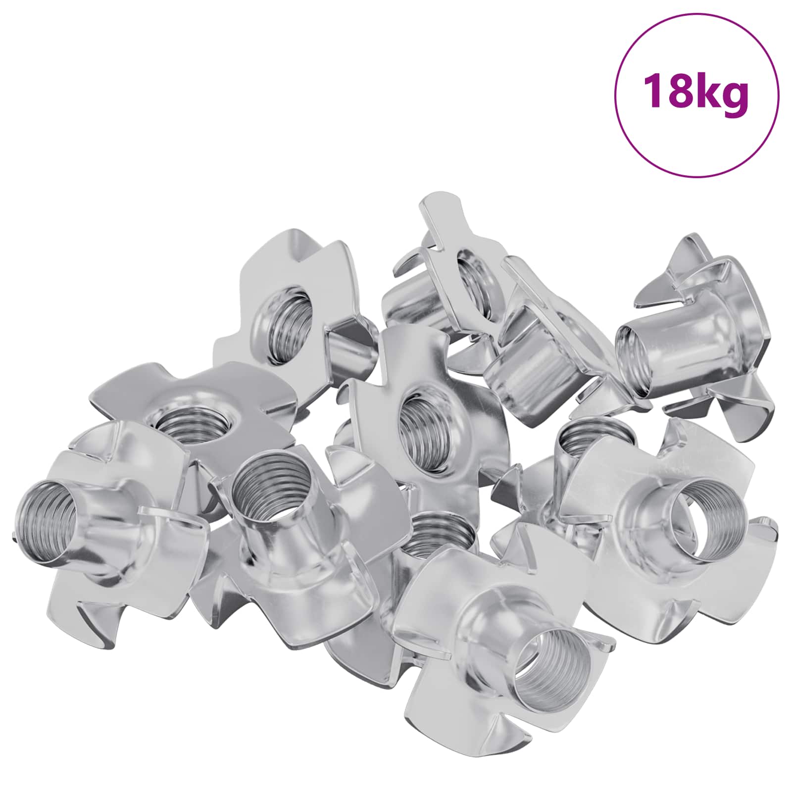 Gestanste T-moer 7200 pcs Zilver M6 mm Staal is nu te koop bij PeponiXL, paradijselijk wonen!