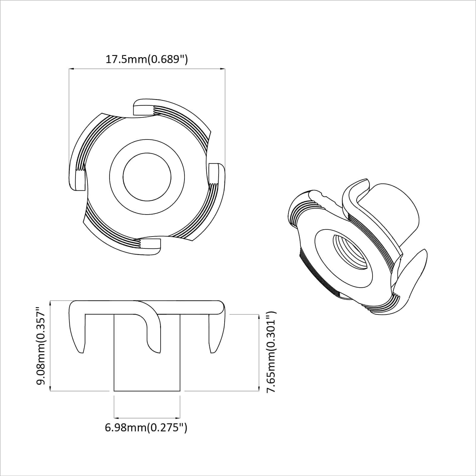 Gestanste T-moer 7200 pcs Zilver M6 mm Staal is nu te koop bij PeponiXL, paradijselijk wonen!