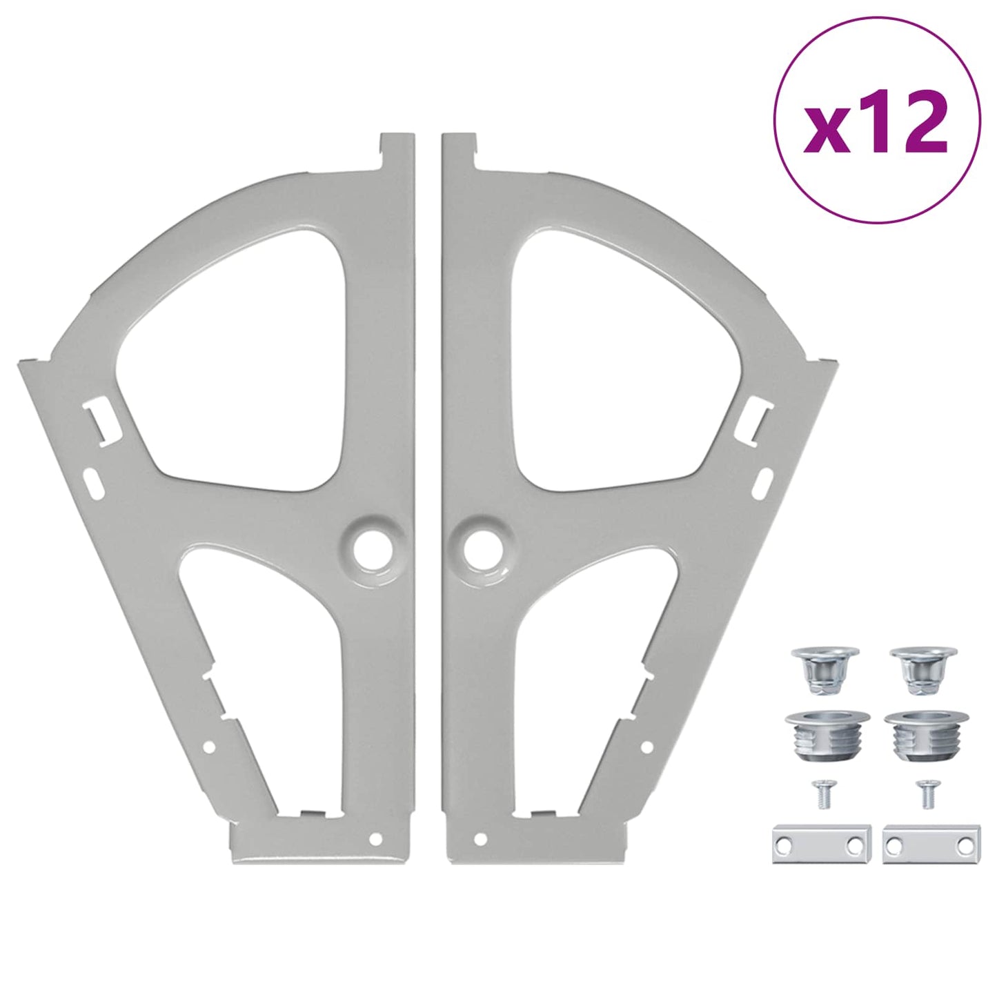 Flip lade scharnier 12 pcs Zilver 235 x 155 x 30 mm IJzer is nu te koop bij PeponiXL, paradijselijk wonen!