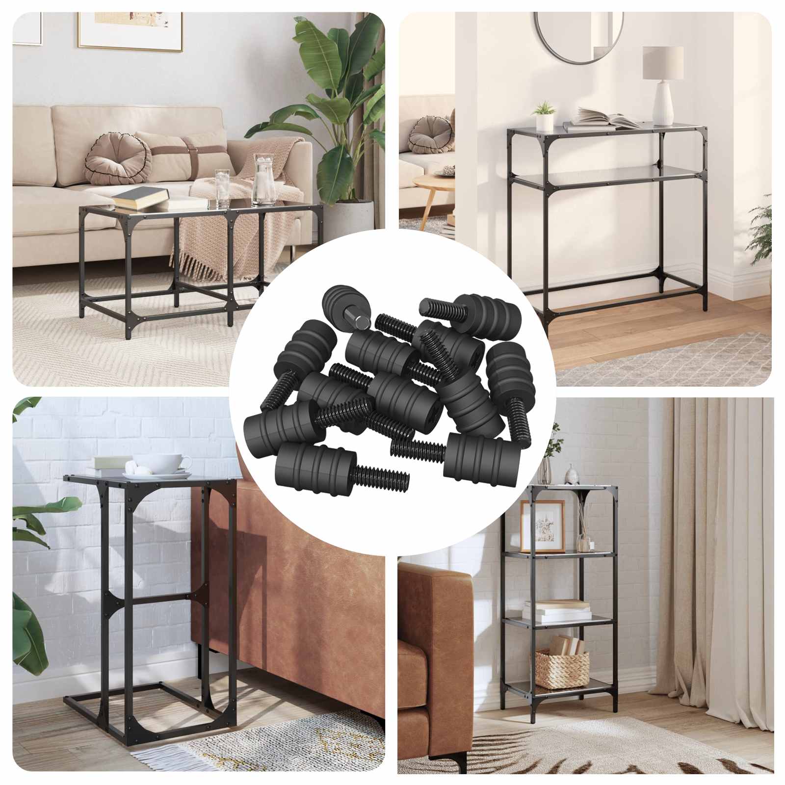 Standoff Schroef 12 pcs Zwart M4 Rubber en Staal is nu te koop bij PeponiXL, paradijselijk wonen!