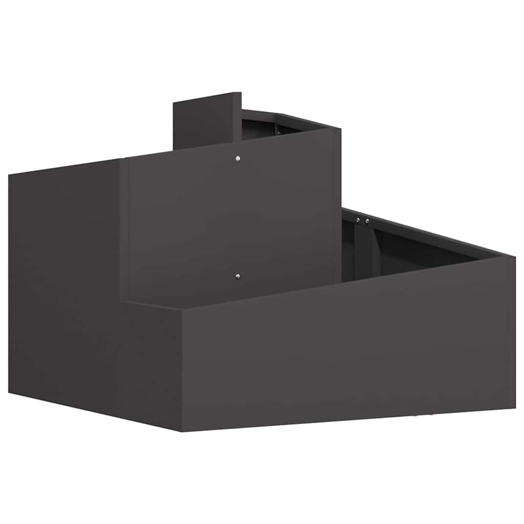 Tuin Bloempot Zwart 60 x 60 x 50 cm Koudgewalst staal is nu te koop bij PeponiXL, paradijselijk wonen!