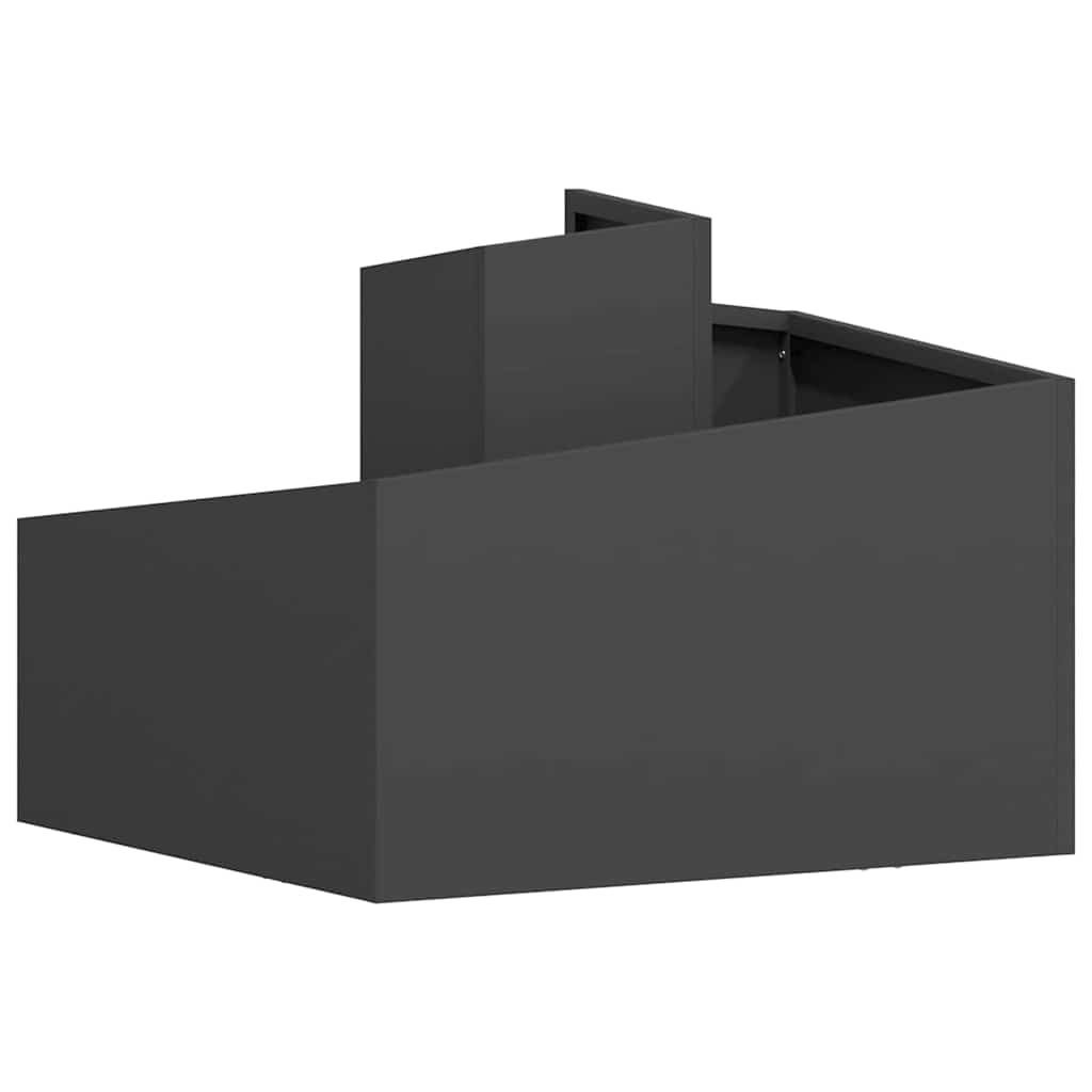 Tuin Bloempot Zwart 60 x 60 x 50 cm Koudgewalst staal is nu te koop bij PeponiXL, paradijselijk wonen!