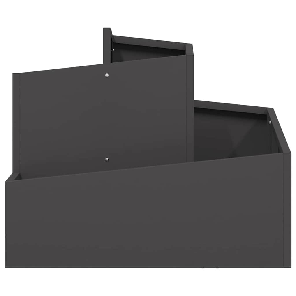 Tuin Bloempot Zwart 60 x 60 x 50 cm Koudgewalst staal is nu te koop bij PeponiXL, paradijselijk wonen!