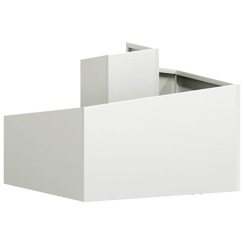 Tuin Bloempot Wit 60 x 60 x 50 cm Koudgewalst staal is nu te koop bij PeponiXL, paradijselijk wonen!