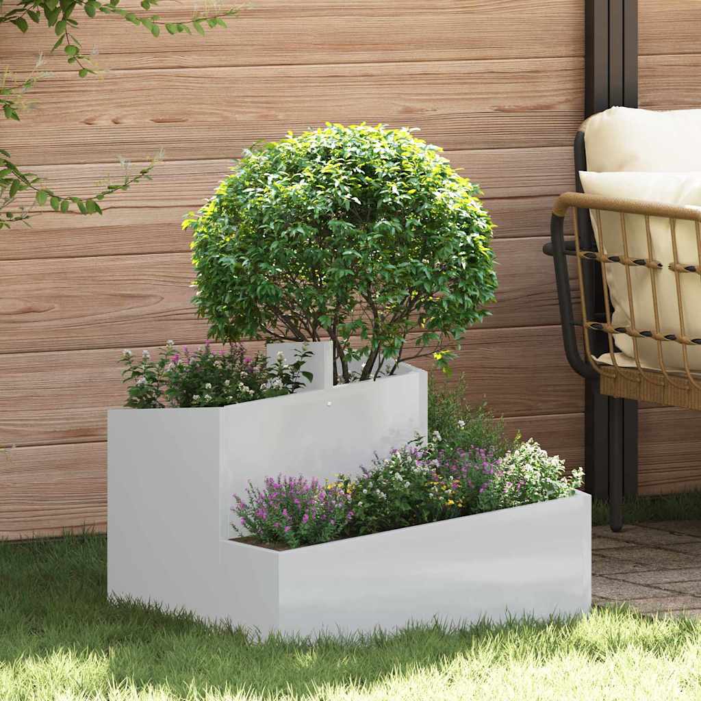 Tuin Bloempot Zilver 60 x 60 x 50 cm Gegalvaniseerd staal is nu te koop bij PeponiXL, paradijselijk wonen!