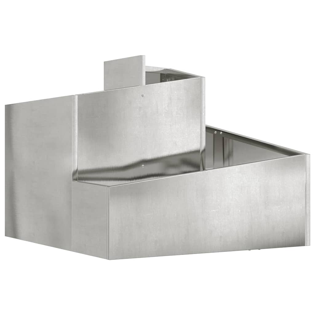 Tuin Bloempot Zilver 60 x 60 x 50 cm Gegalvaniseerd staal is nu te koop bij PeponiXL, paradijselijk wonen!
