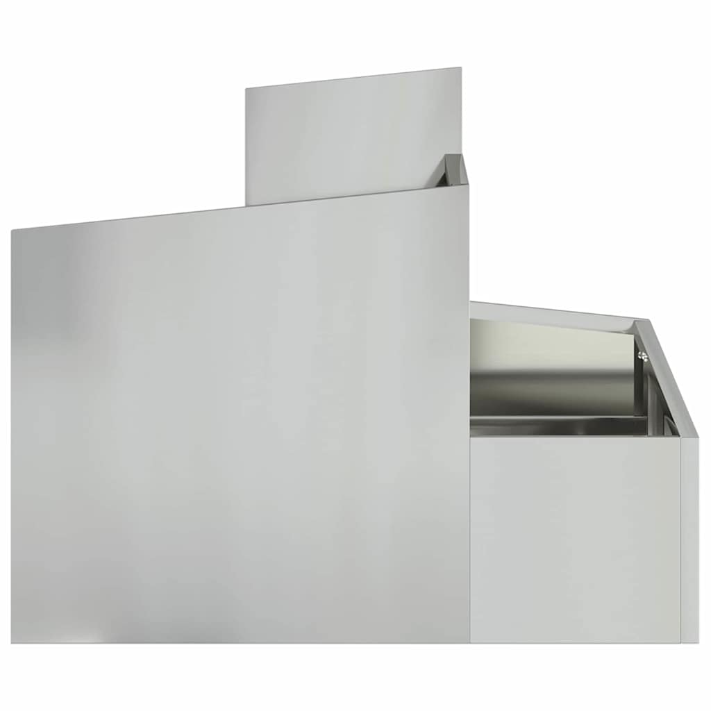 Tuin Bloempot Zilver 60 x 60 x 50 cm Gegalvaniseerd staal is nu te koop bij PeponiXL, paradijselijk wonen!