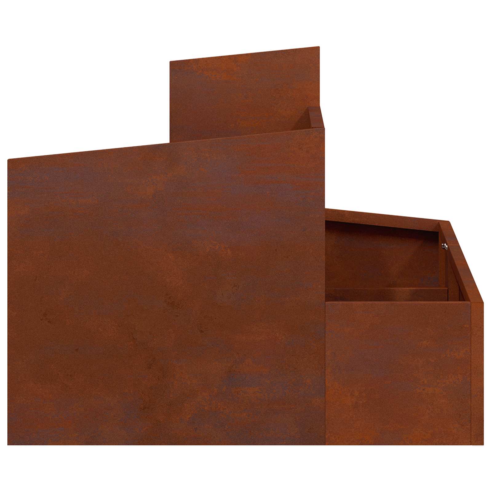 Tuin Bloempot Bruin 60 x 60 x 50 cm Cortenstaal is nu te koop bij PeponiXL, paradijselijk wonen!