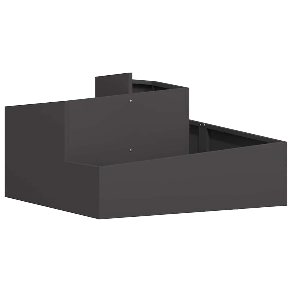 Tuin Bloempot Zwart 80 x 80 x 50 cm Koudgewalst staal is nu te koop bij PeponiXL, paradijselijk wonen!
