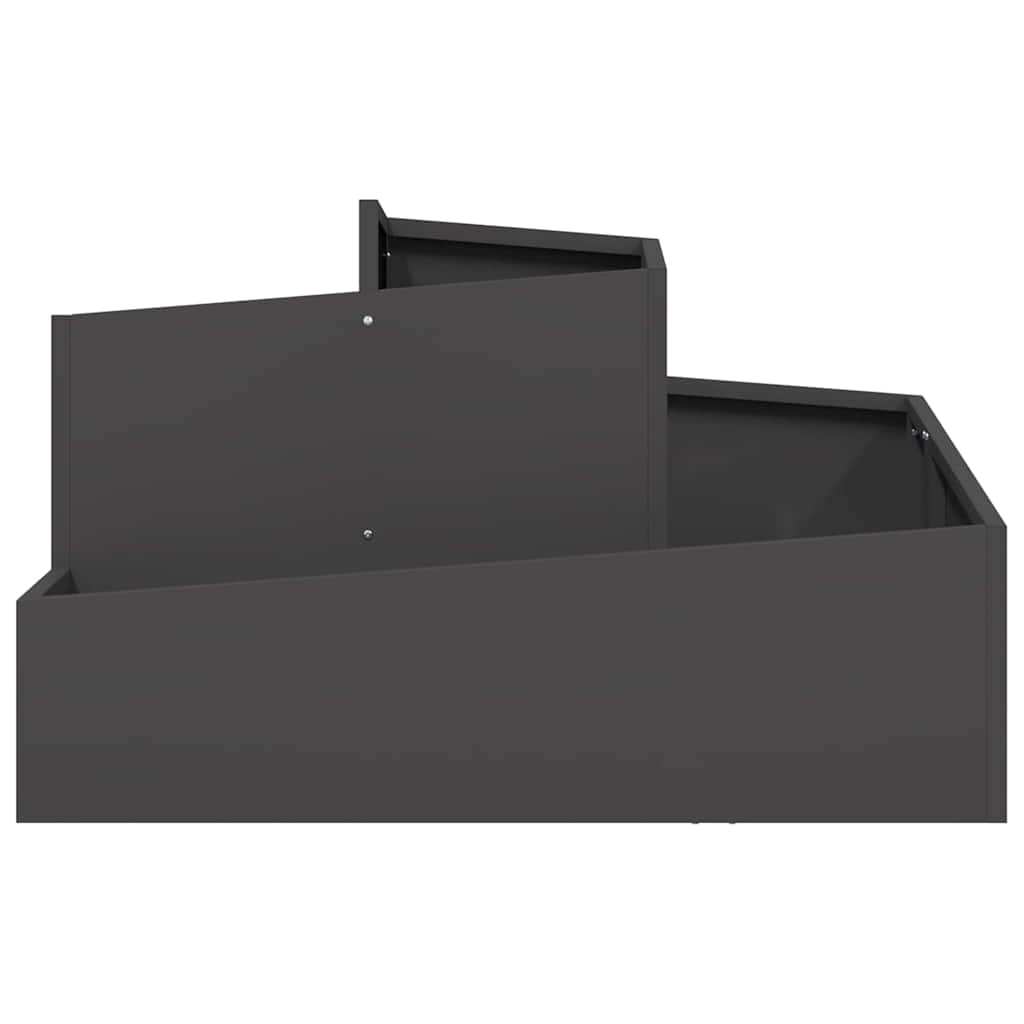 Tuin Bloempot Zwart 80 x 80 x 50 cm Koudgewalst staal is nu te koop bij PeponiXL, paradijselijk wonen!