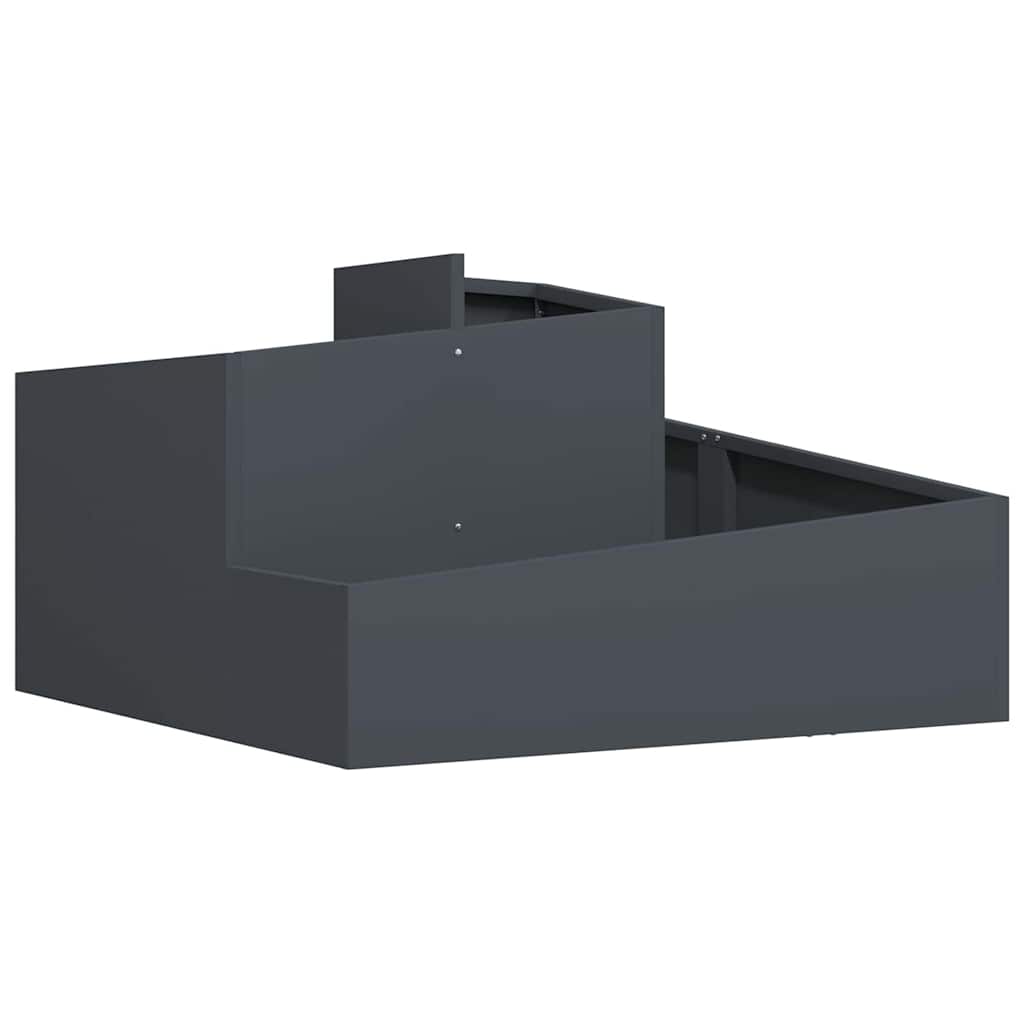 Tuin Bloempot Antraciet 80 x 80 x 50 cm Koudgewalst staal is nu te koop bij PeponiXL, paradijselijk wonen!