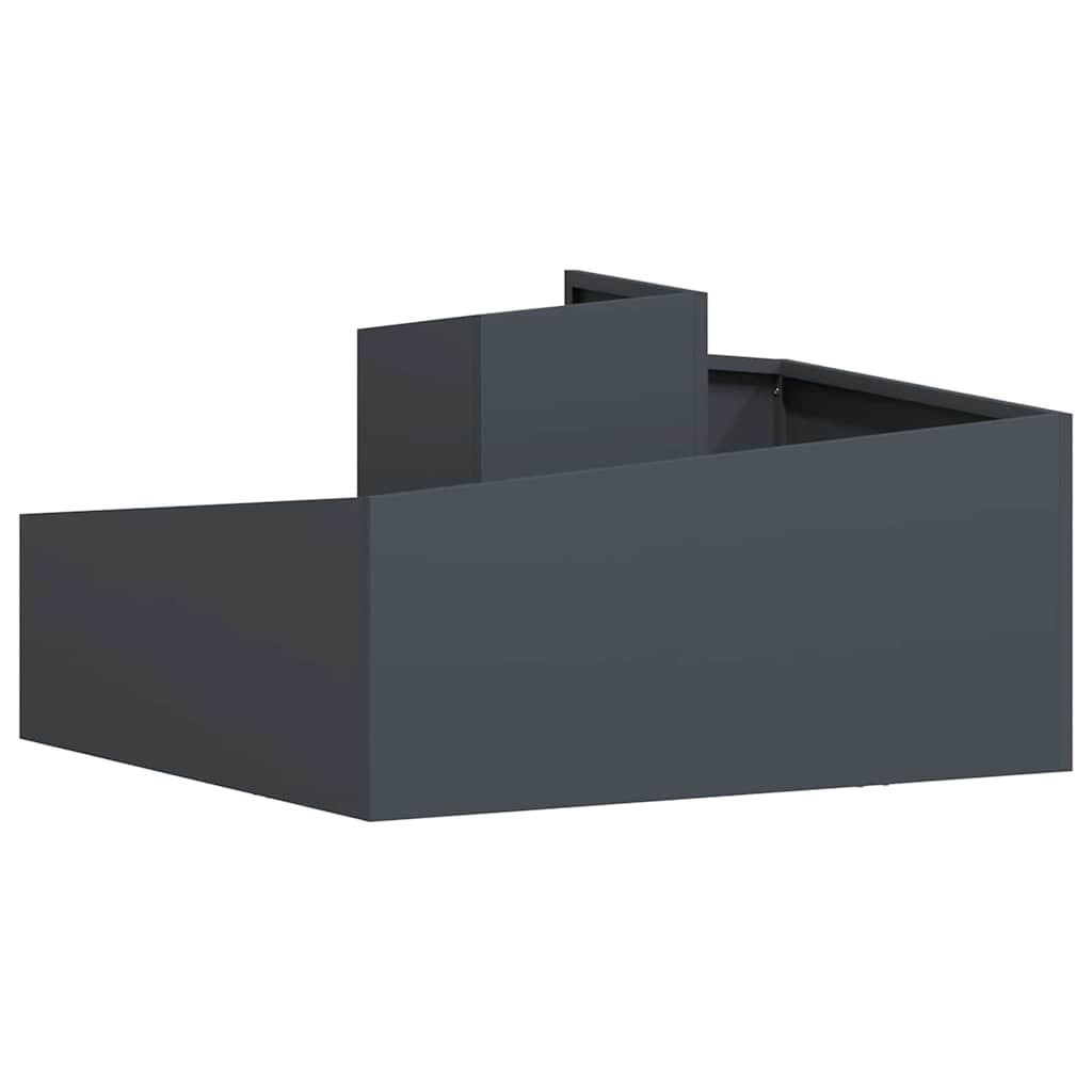 Tuin Bloempot Antraciet 80 x 80 x 50 cm Koudgewalst staal is nu te koop bij PeponiXL, paradijselijk wonen!