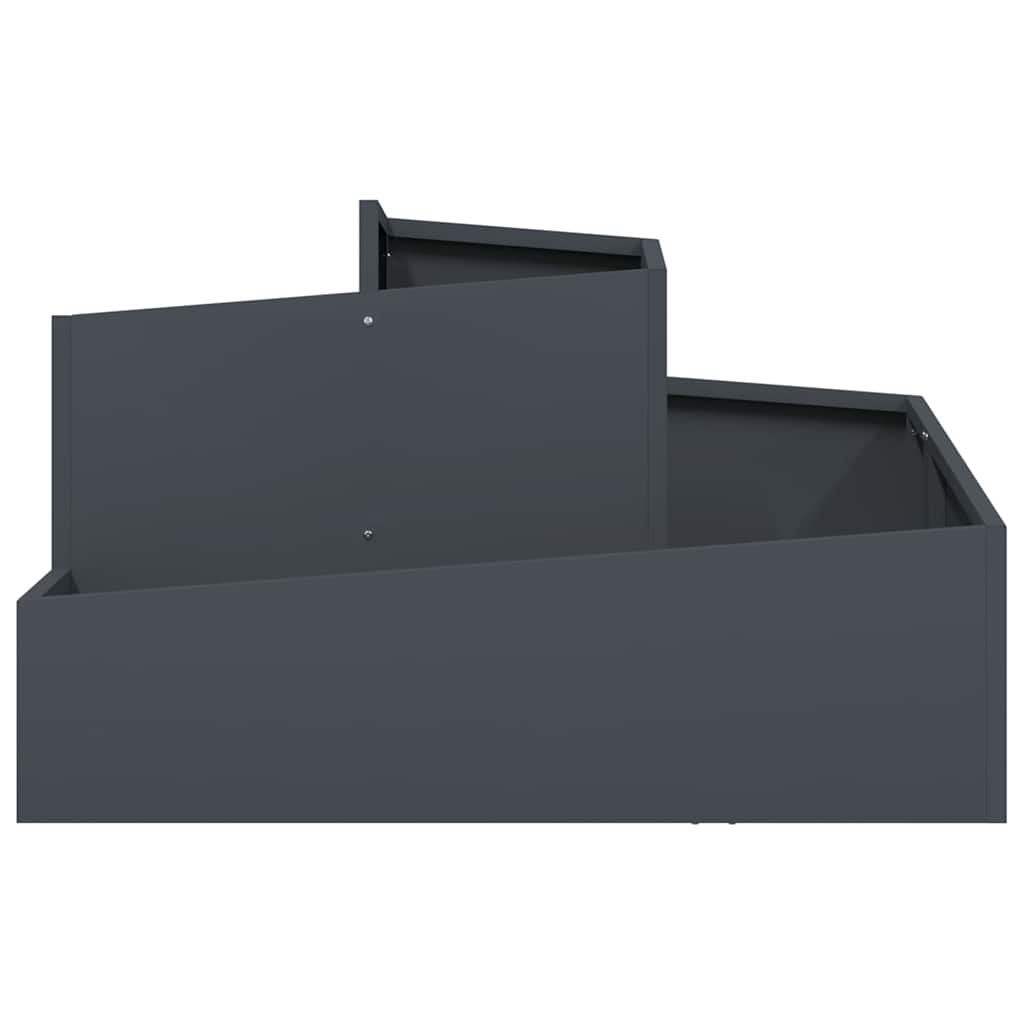 Tuin Bloempot Antraciet 80 x 80 x 50 cm Koudgewalst staal is nu te koop bij PeponiXL, paradijselijk wonen!