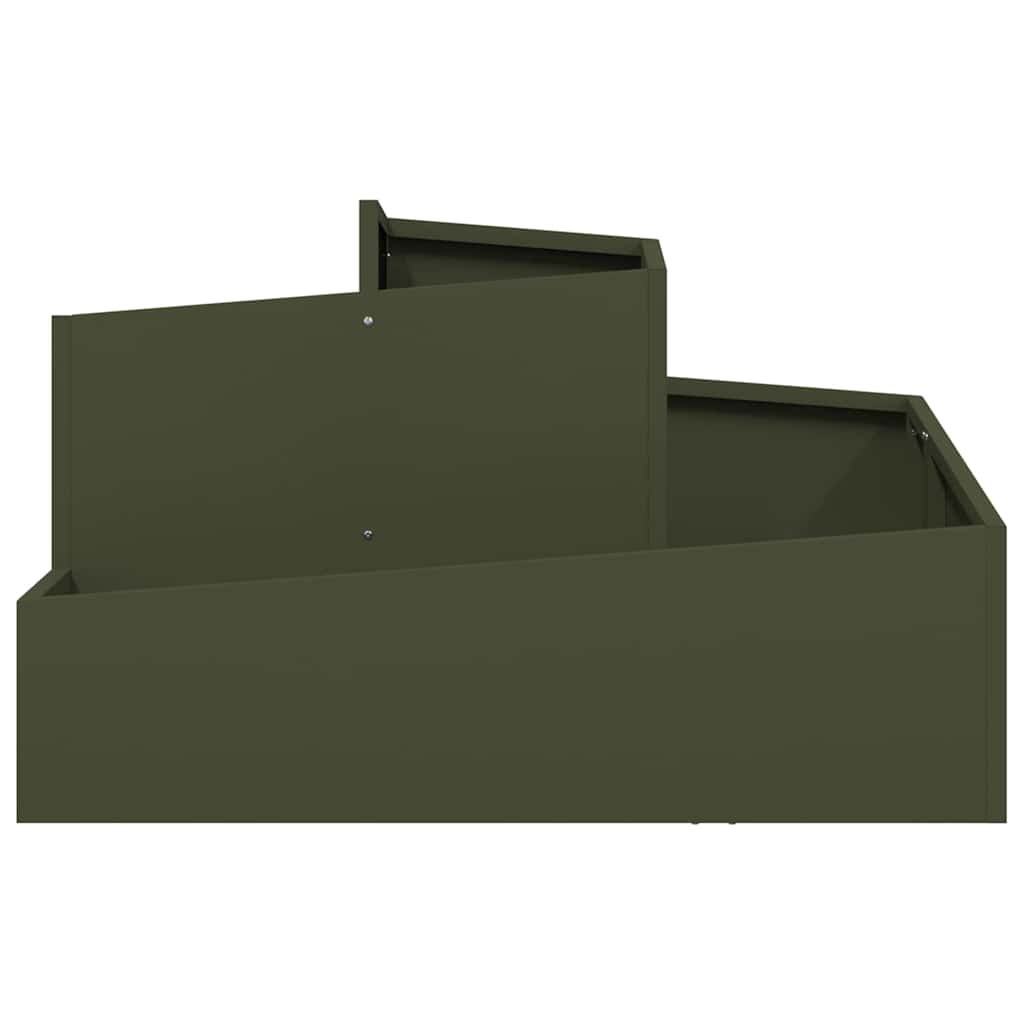 Tuin Bloempot Olijf Groen 80 x 80 x 50 cm Koudgewalst staal is nu te koop bij PeponiXL, paradijselijk wonen!