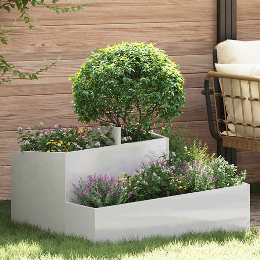Tuin Bloempot Zilver 80 x 80 x 50 cm Roestvrij staal is nu te koop bij PeponiXL, paradijselijk wonen!