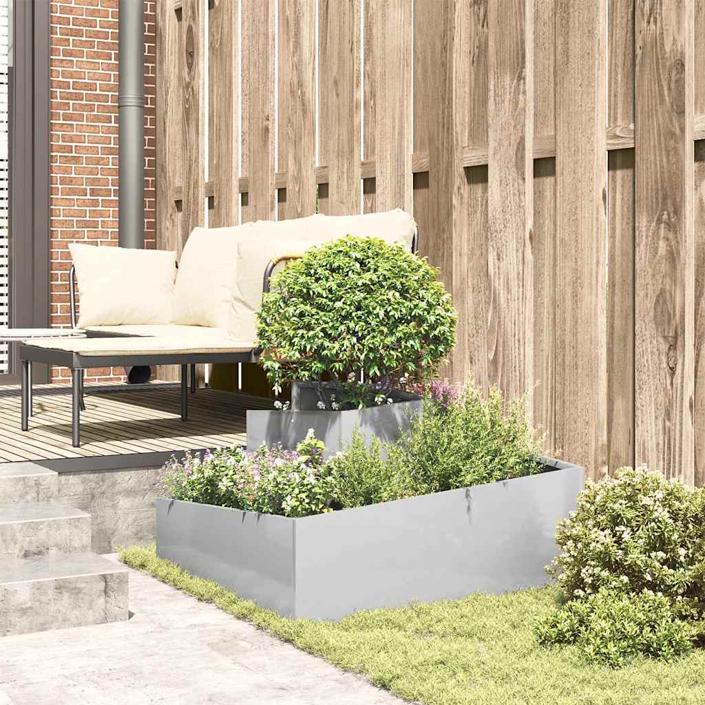 Tuin Bloempot Zilver 80 x 80 x 50 cm Roestvrij staal is nu te koop bij PeponiXL, paradijselijk wonen!