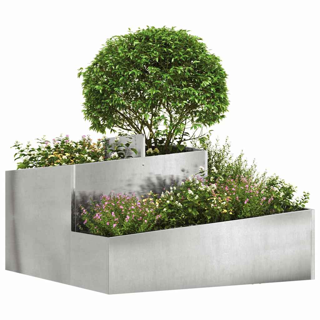 Tuin Bloempot Zilver 80 x 80 x 50 cm Roestvrij staal is nu te koop bij PeponiXL, paradijselijk wonen!