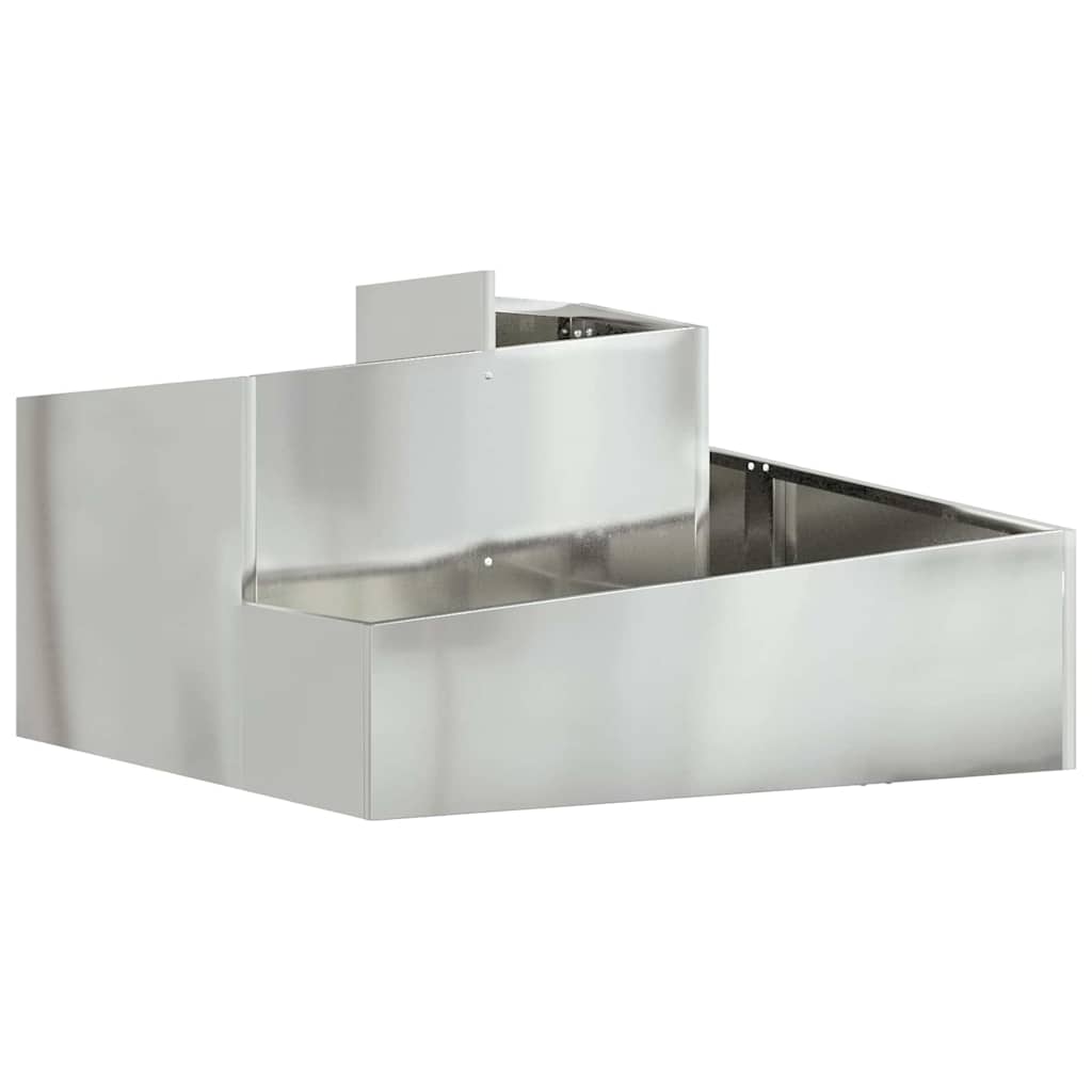 Tuin Bloempot Zilver 80 x 80 x 50 cm Gegalvaniseerd staal is nu te koop bij PeponiXL, paradijselijk wonen!