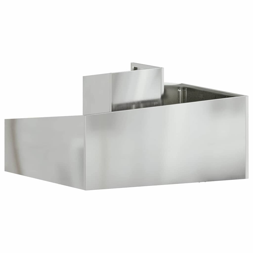 Tuin Bloempot Zilver 80 x 80 x 50 cm Gegalvaniseerd staal is nu te koop bij PeponiXL, paradijselijk wonen!