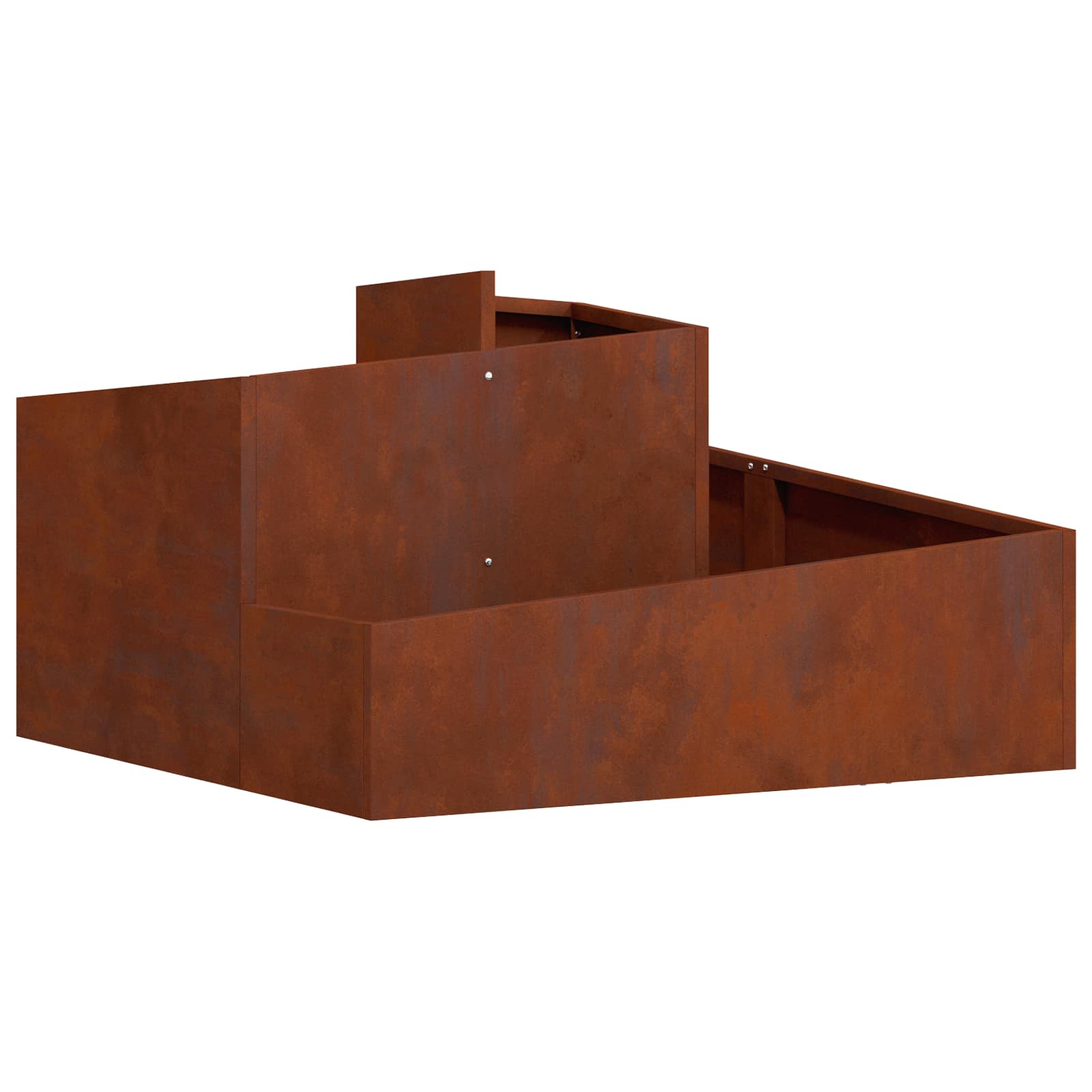 Tuin Bloempot Bruin 80 x 80 x 50 cm Cortenstaal is nu te koop bij PeponiXL, paradijselijk wonen!