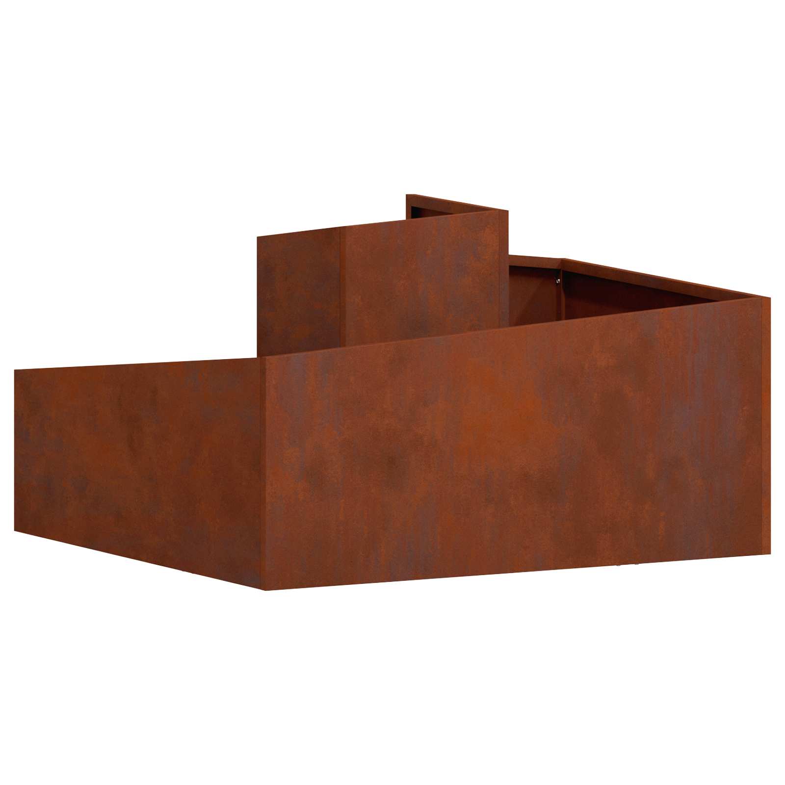 Tuin Bloempot Bruin 80 x 80 x 50 cm Cortenstaal is nu te koop bij PeponiXL, paradijselijk wonen!