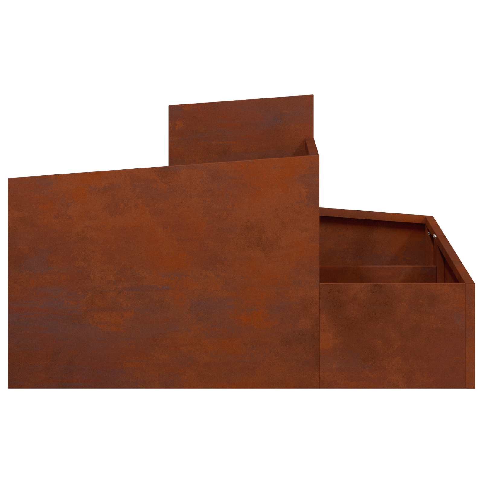 Tuin Bloempot Bruin 80 x 80 x 50 cm Cortenstaal is nu te koop bij PeponiXL, paradijselijk wonen!