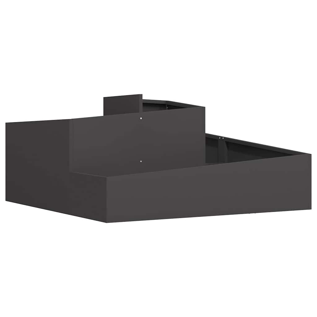 Tuin Bloempot Zwart 100 x 100 x 50 cm Koudgewalst staal is nu te koop bij PeponiXL, paradijselijk wonen!