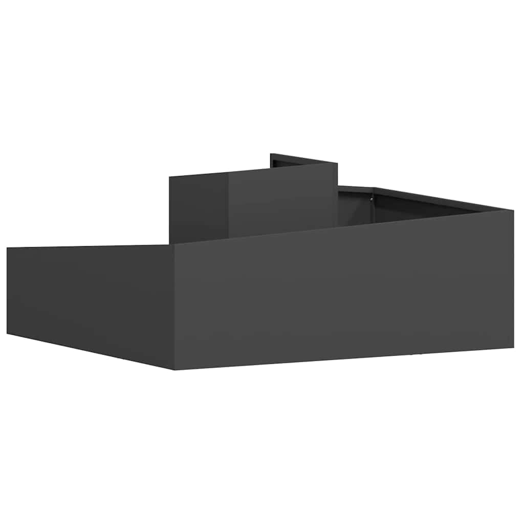 Tuin Bloempot Zwart 100 x 100 x 50 cm Koudgewalst staal is nu te koop bij PeponiXL, paradijselijk wonen!