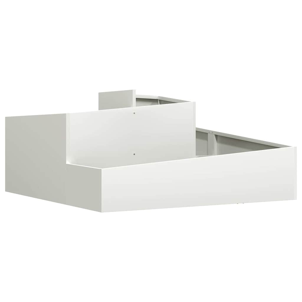 Tuin Bloempot Wit 100 x 100 x 50 cm Koudgewalst staal is nu te koop bij PeponiXL, paradijselijk wonen!