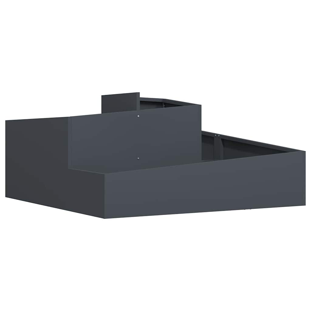Tuin Bloempot Antraciet 100 x 100 x 50 cm Koudgewalst staal is nu te koop bij PeponiXL, paradijselijk wonen!