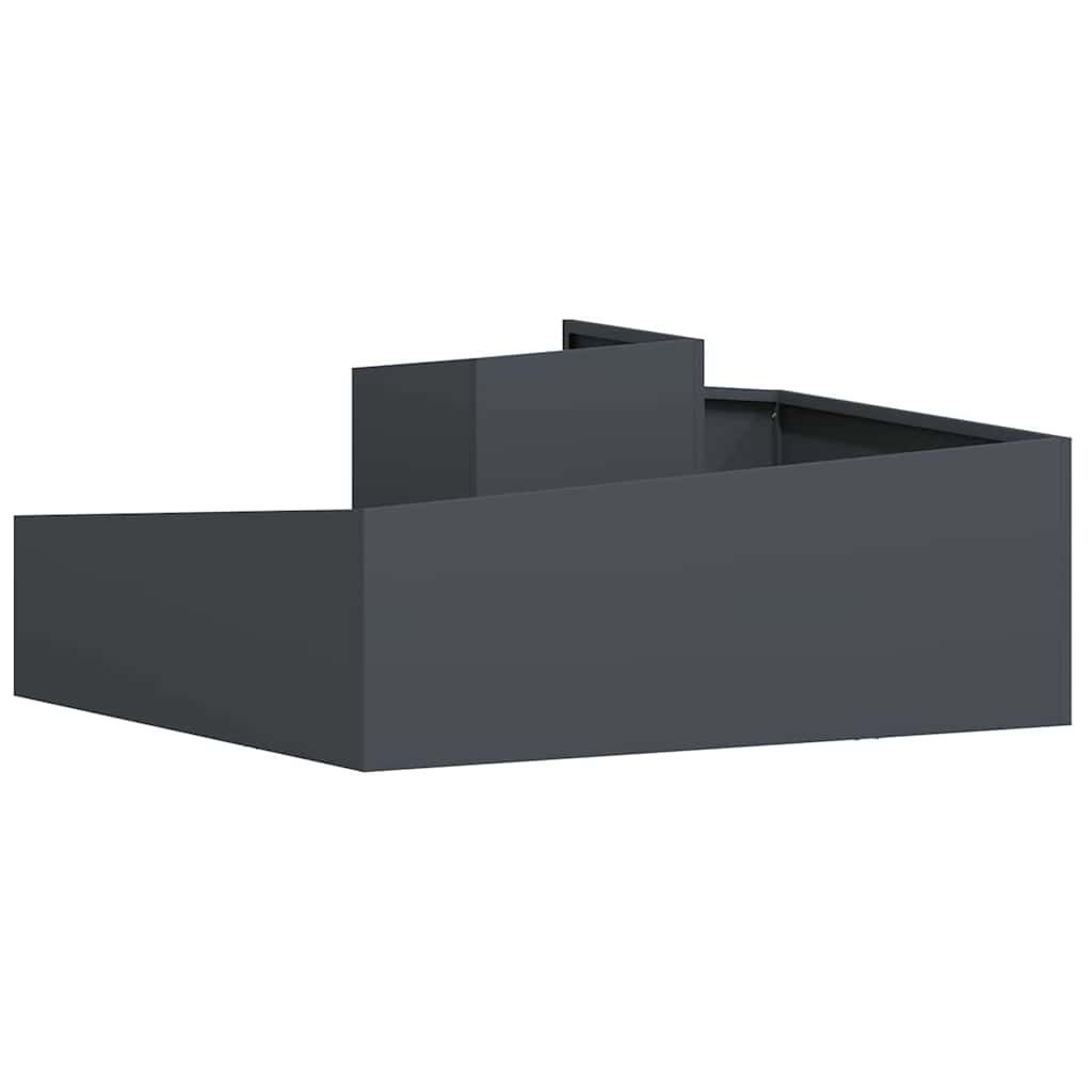 Tuin Bloempot Antraciet 100 x 100 x 50 cm Koudgewalst staal is nu te koop bij PeponiXL, paradijselijk wonen!