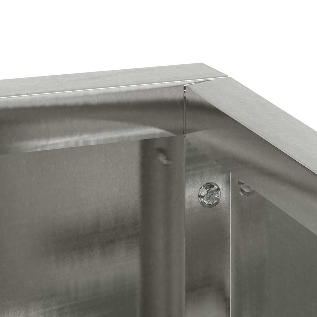 Tuin Bloempot Zilver 100 x 100 x 50 cm Roestvrij staal is nu te koop bij PeponiXL, paradijselijk wonen!