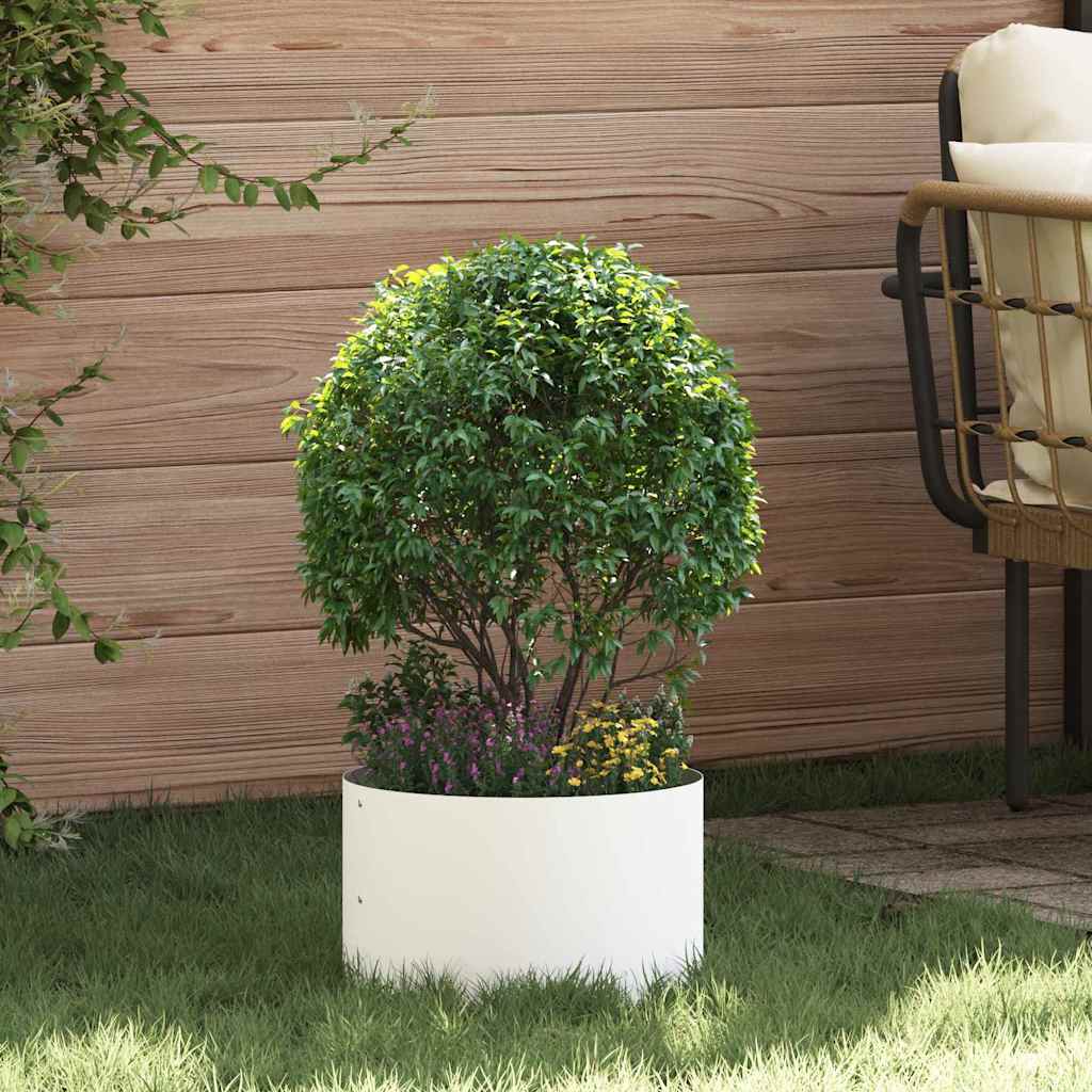 Plantenring 5 pcs Wit 30 x 30 x 20 cm Koudgewalst staal is nu te koop bij PeponiXL, paradijselijk wonen!