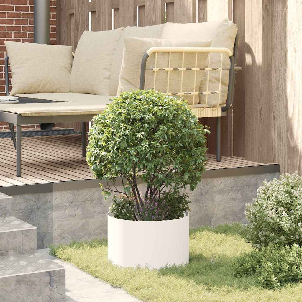 Plantenring 5 pcs Wit 30 x 30 x 20 cm Koudgewalst staal is nu te koop bij PeponiXL, paradijselijk wonen!