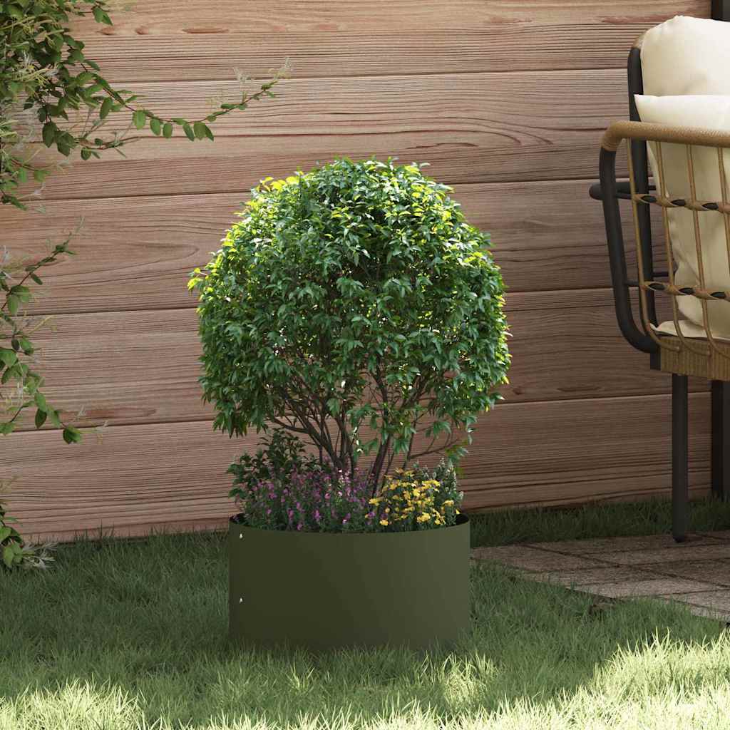 Plantenring Olijf Groen 30 x 30 x 20 cm Koudgewalst staal is nu te koop bij PeponiXL, paradijselijk wonen!