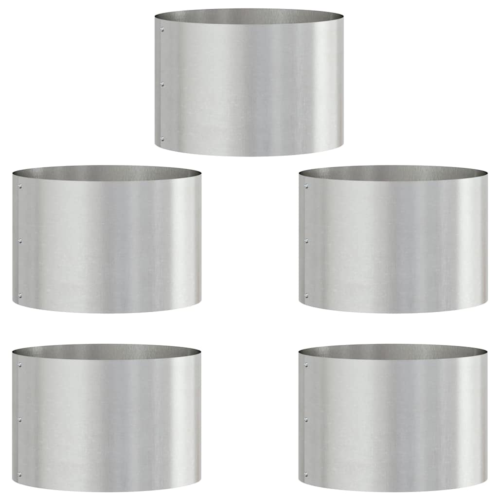 Plantenring 5 pcs Zilver 30 x 30 x 20 cm Roestvrij staal is nu te koop bij PeponiXL, paradijselijk wonen!