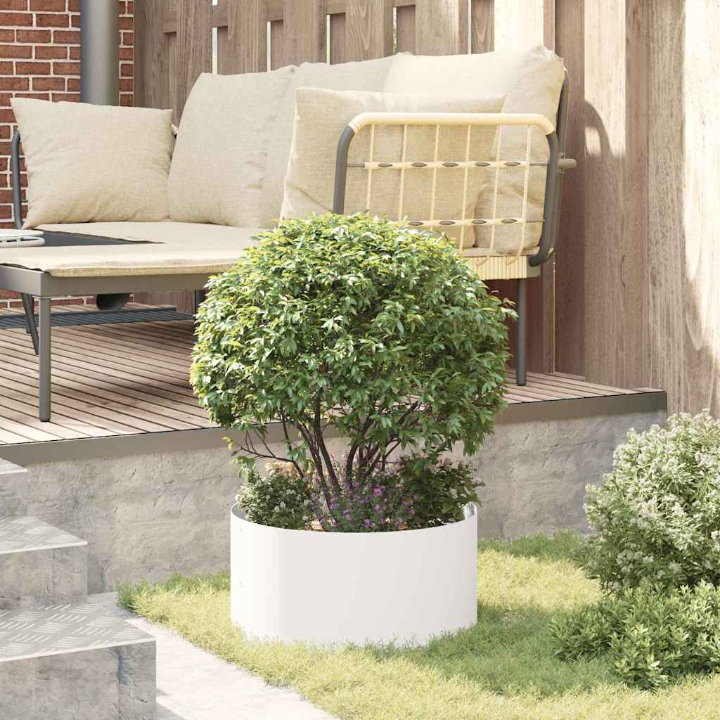 Plantenring 5 pcs Wit 40 x 40 x 20 cm Koudgewalst staal is nu te koop bij PeponiXL, paradijselijk wonen!