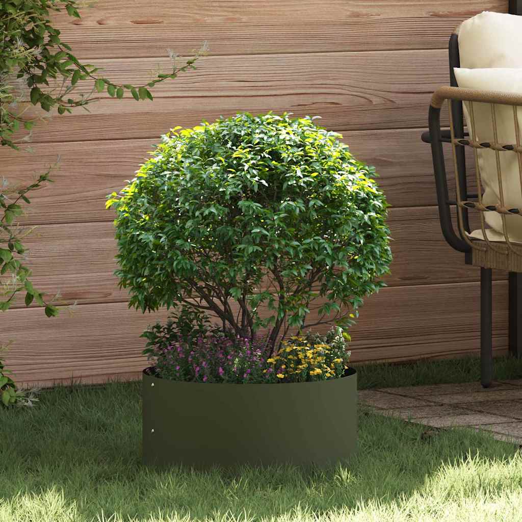 Plantenring Olijf Groen 40 x 40 x 20 cm Koudgewalst staal is nu te koop bij PeponiXL, paradijselijk wonen!