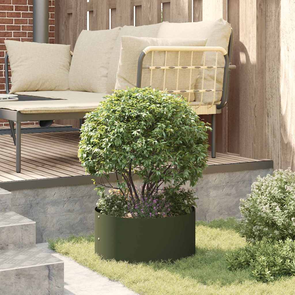 Plantenring Olijf Groen 40 x 40 x 20 cm Koudgewalst staal is nu te koop bij PeponiXL, paradijselijk wonen!
