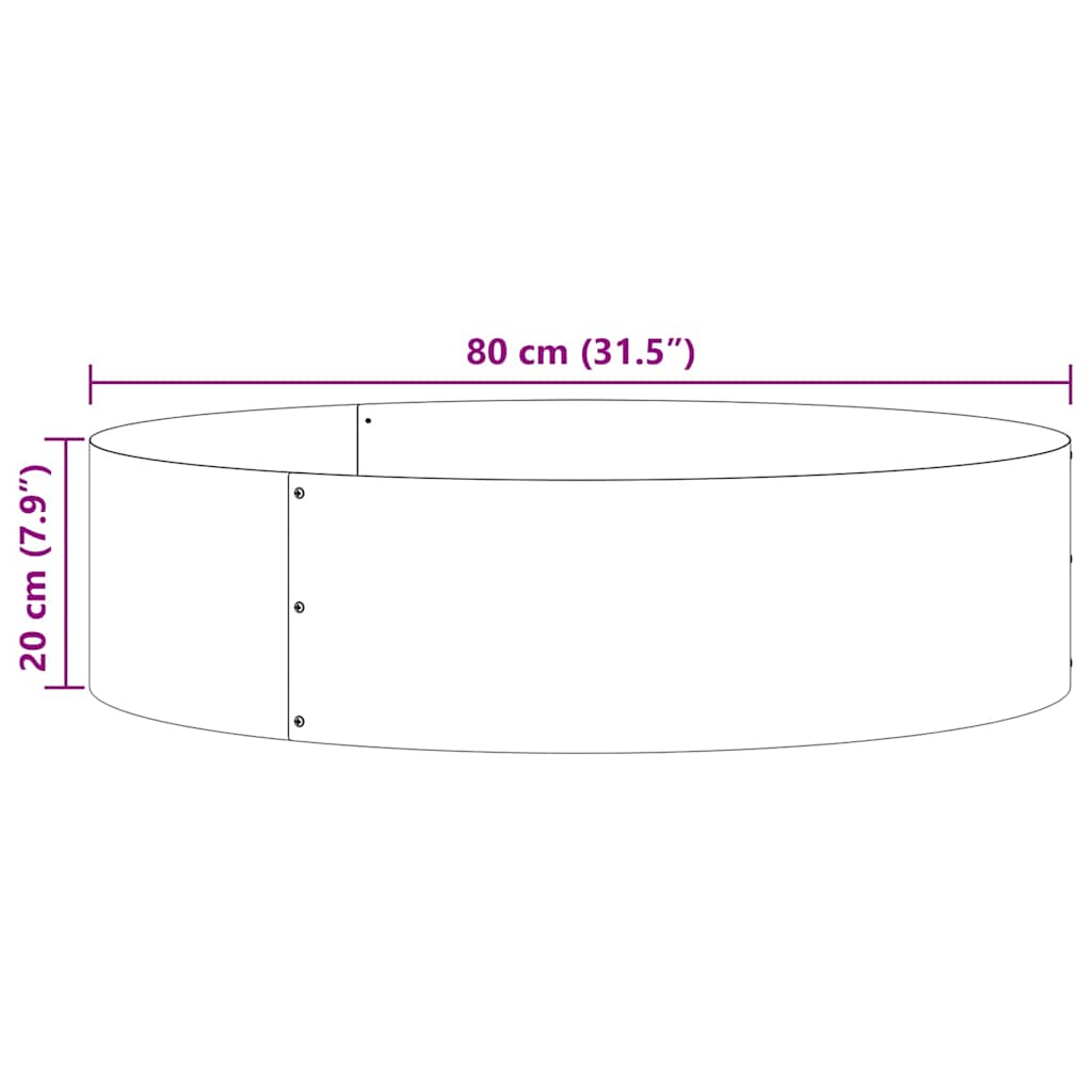 Plantenring Zilver 80 x 80 x 20 cm Gegalvaniseerd staal is nu te koop bij PeponiXL, paradijselijk wonen!