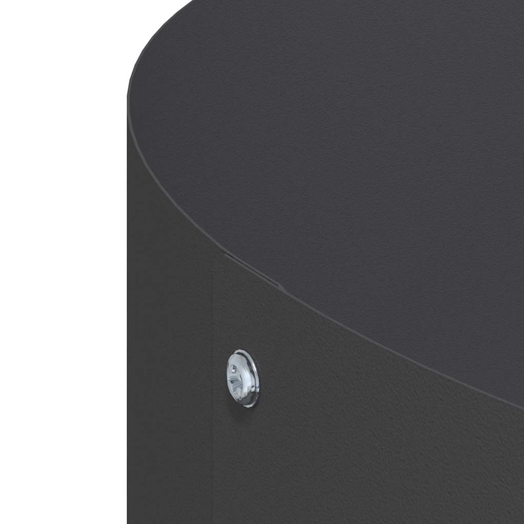 Plantenring 5 pcs Zwart 120 x 120 x 20 cm Koudgewalst staal is nu te koop bij PeponiXL, paradijselijk wonen!