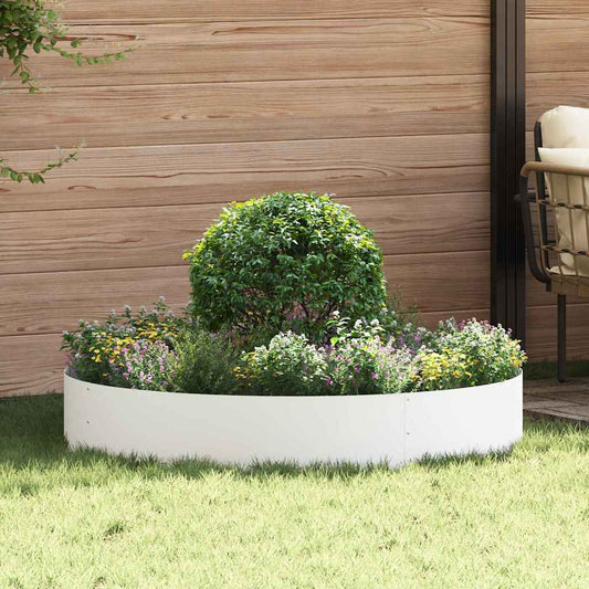 Plantenring 5 pcs Wit 120 x 120 x 20 cm Koudgewalst staal is nu te koop bij PeponiXL, paradijselijk wonen!
